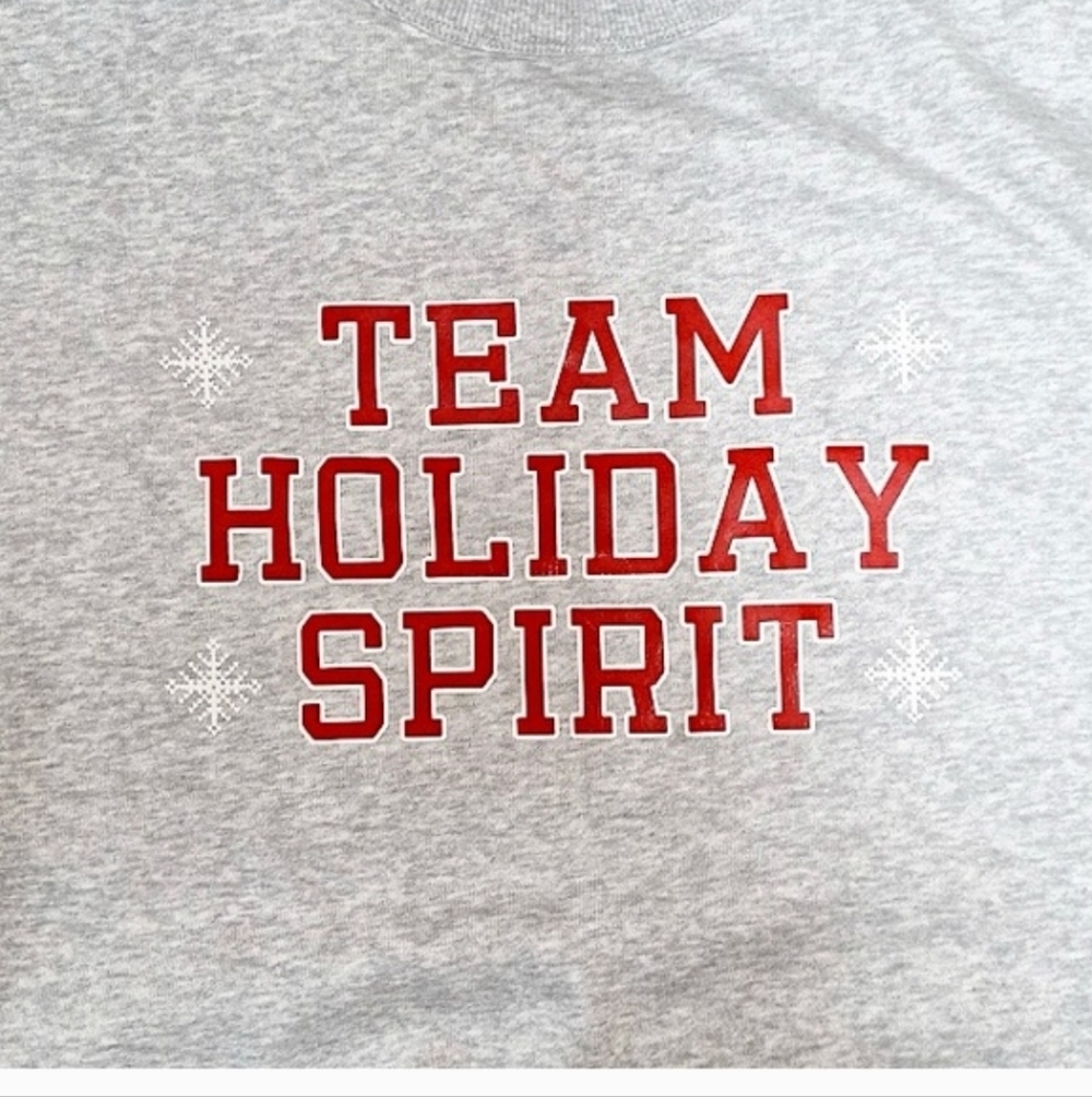Wondershop Woman's "Team Holiday Spirit" Gray Sweatshirt - Picture 4 of 7